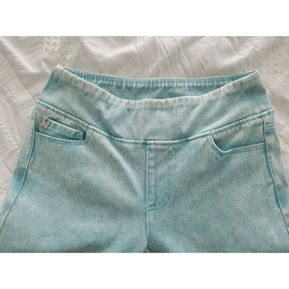 Belle Beach Size 2 Aquarelle Blue Delray Denim Wide Leg Crop Jeans A683828 NWOT - Picture 5 of 11